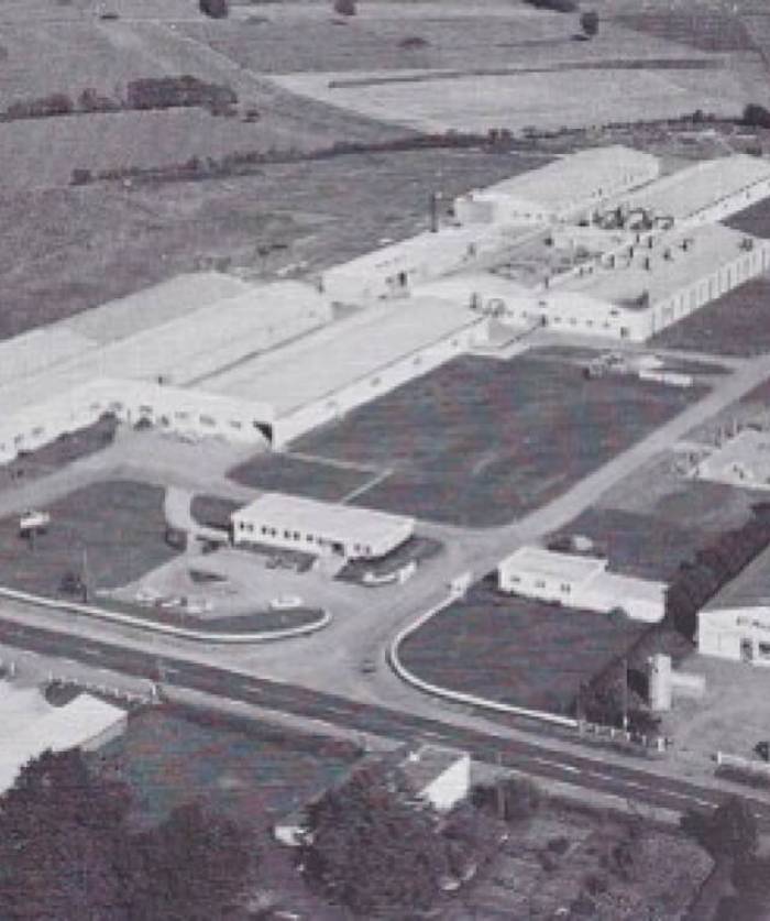 Aerial view of the Chantonnay site in 1975