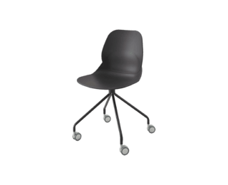 Easy chair on castors